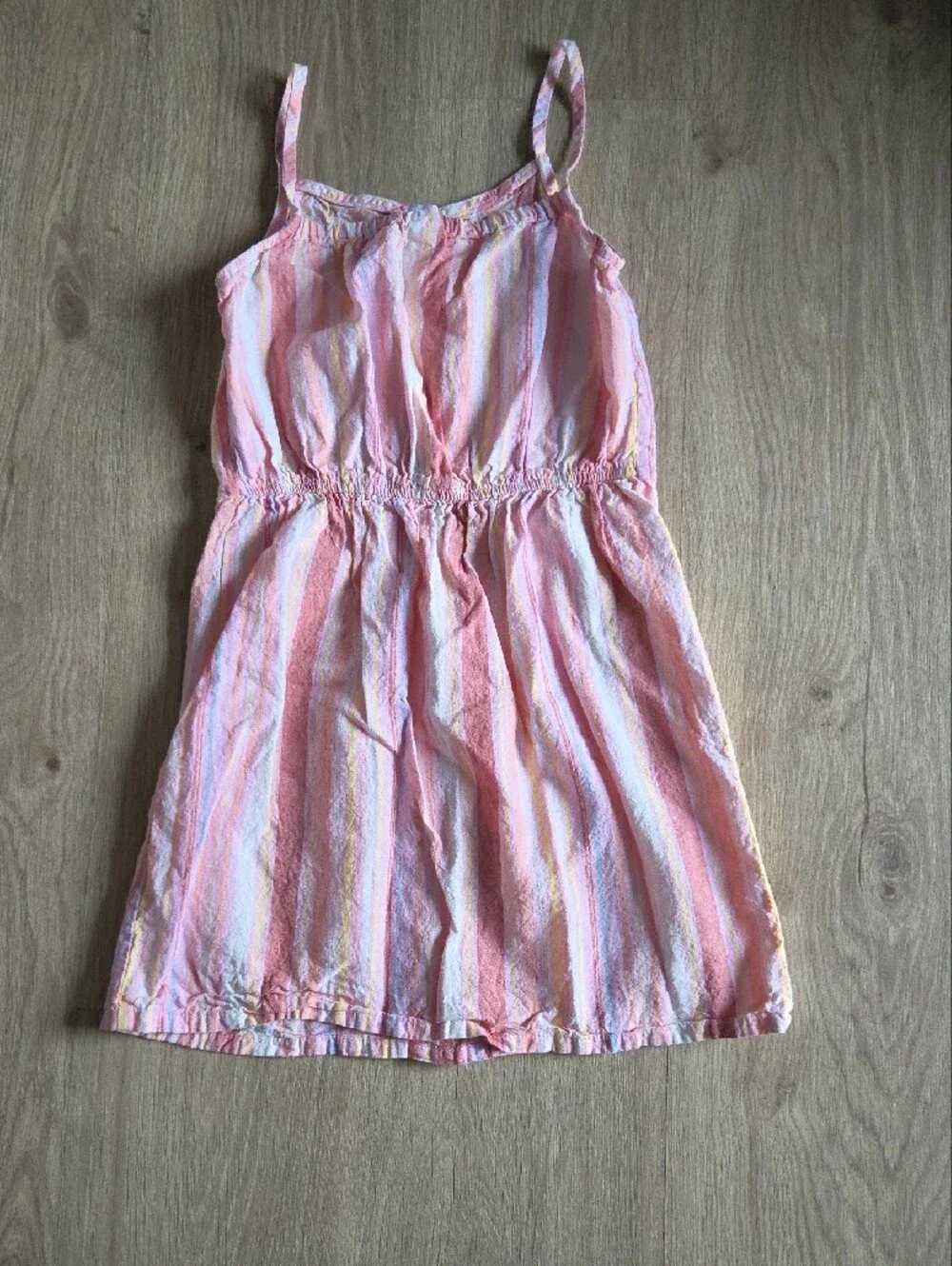 OshKosh B'gosh Pink Striped Dress with Yellow Accents